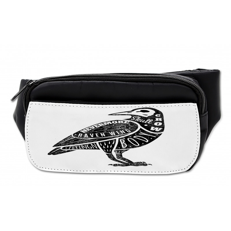 Gothic Bird Font Pattern Bumbag