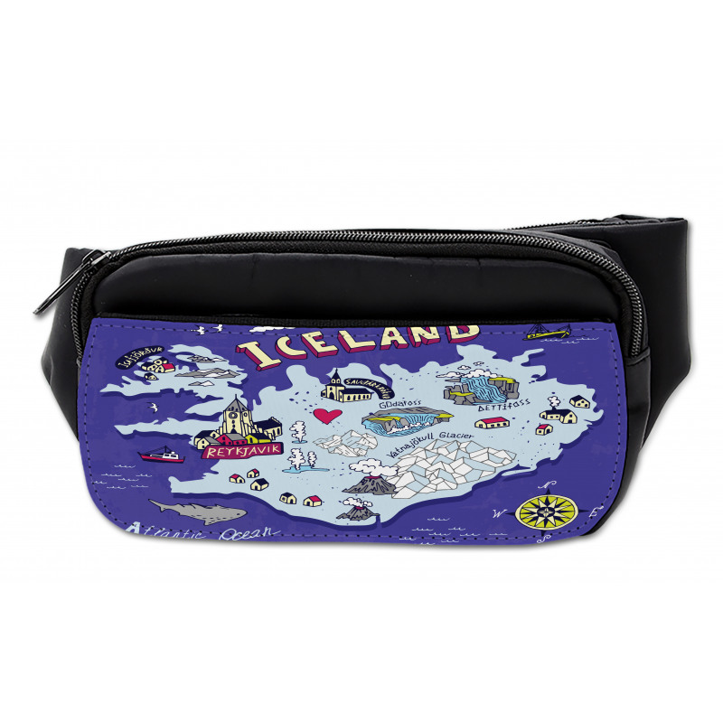 Doodle Icelandic Map Bumbag