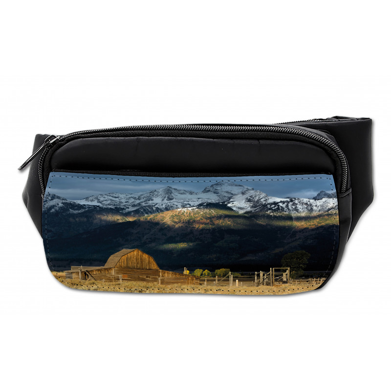 Rustic Wooden Hut Mountains Bumbag