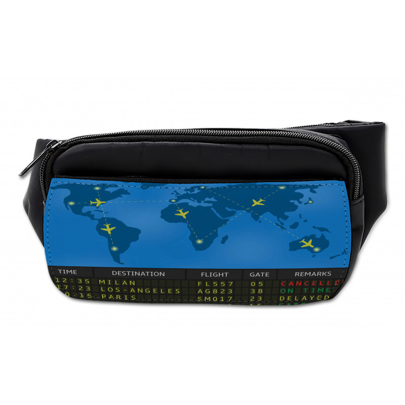 Departure Board World Map Bumbag