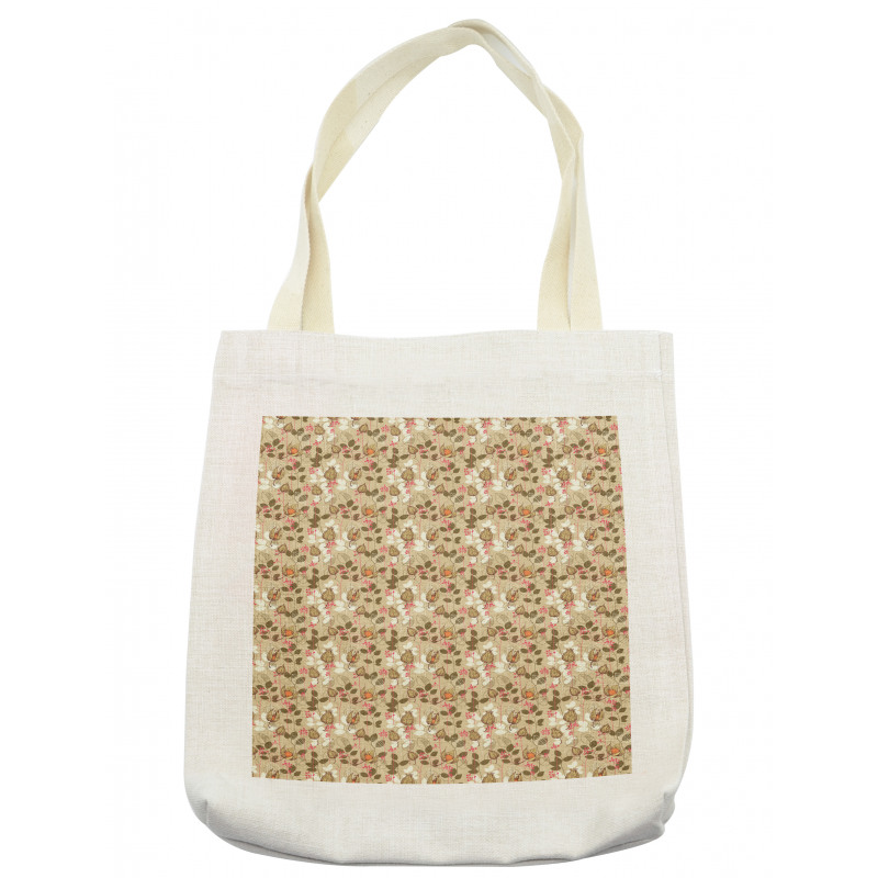 Vintage Look Leaves Tote Bag