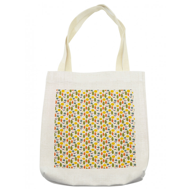 Fox Leaves Nature Art Tote Bag