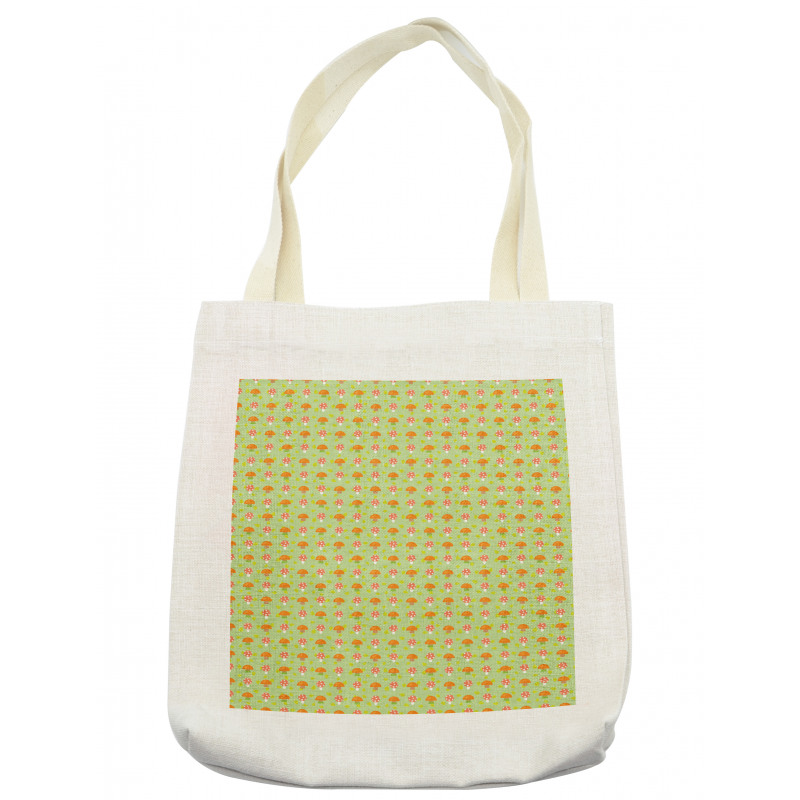 Vibrant Mushroom Doodle Tote Bag