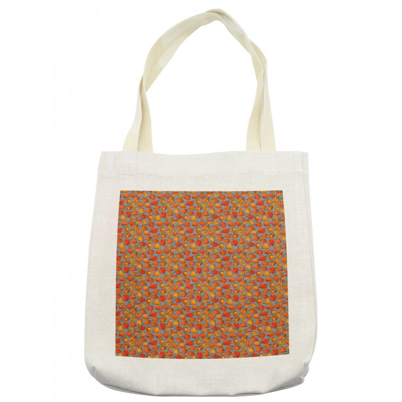 Golden Berry Pattern Tote Bag