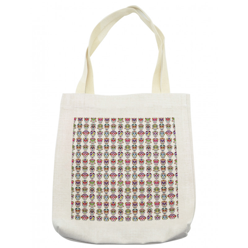 Skulls with Flowers Tote Bag