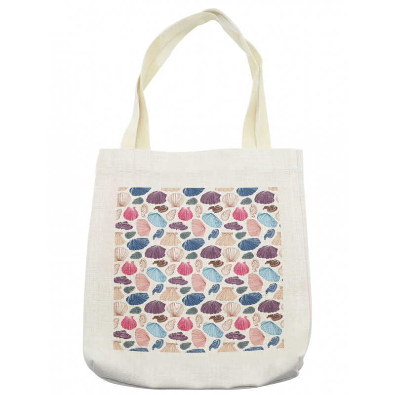 Hand Drawn Colorful Shells Tote Bag