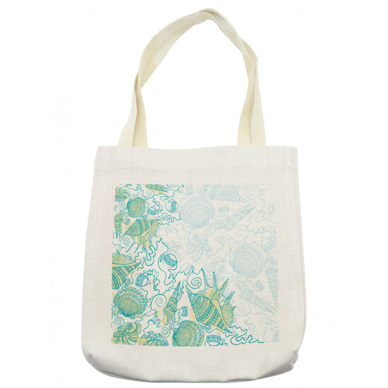 Repetitive Hand Drawn Shell Tote Bag