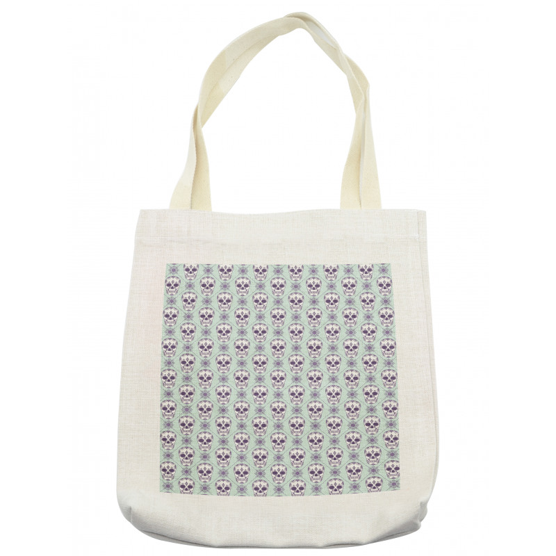 Floral Damask Skulls Tote Bag