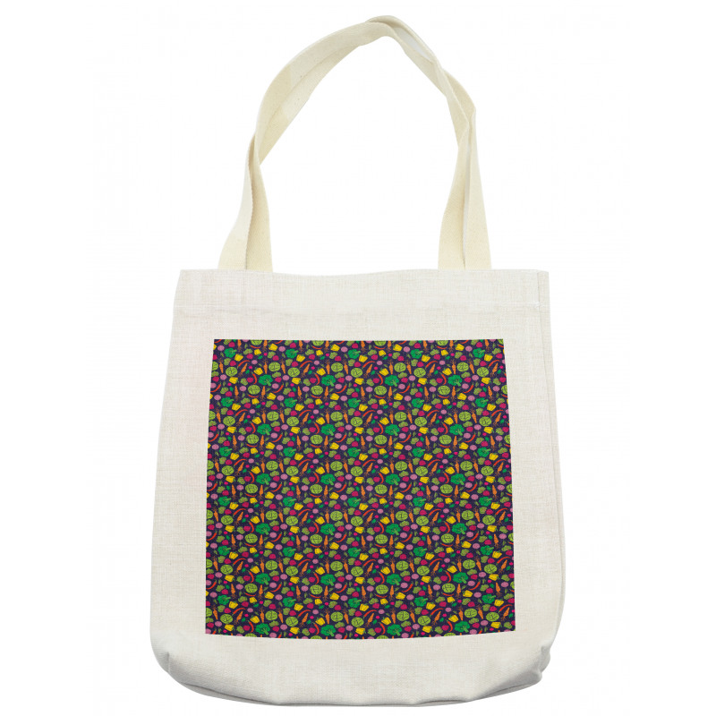 Cartoon Organic Food Tote Bag