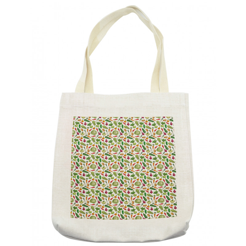 Detailed Colored Foods Tote Bag