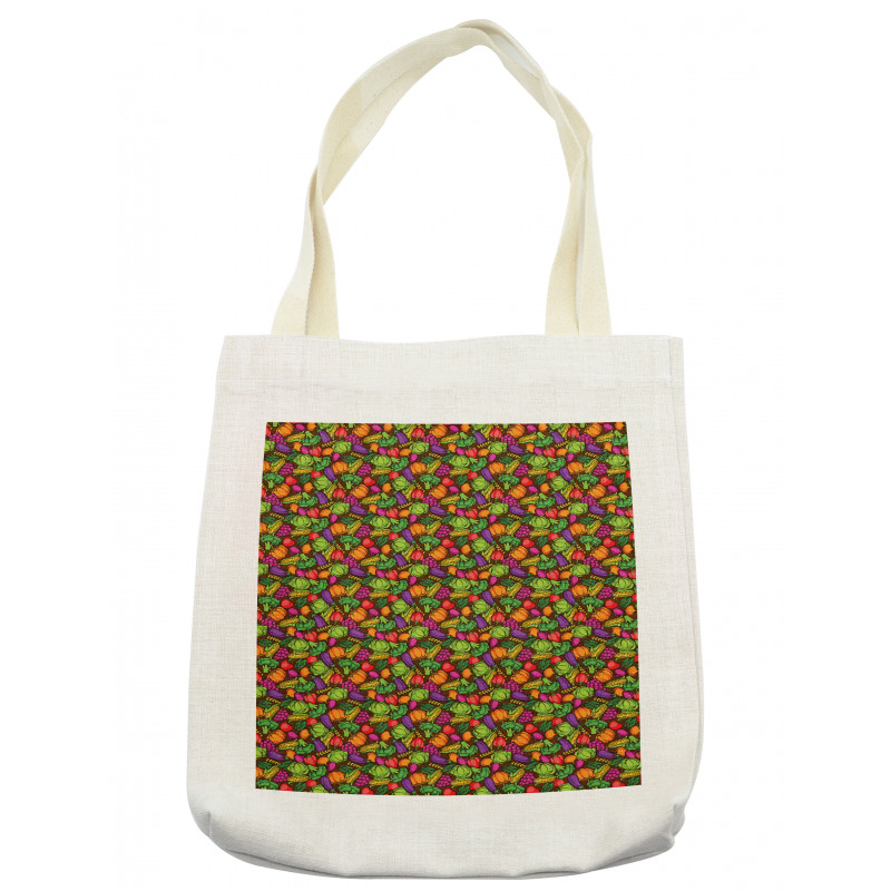 Cartoon Seasonal Food Tote Bag