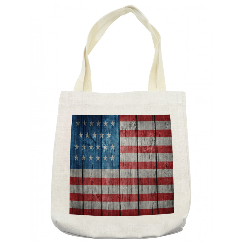 Worn Style American Flag Tote Bag