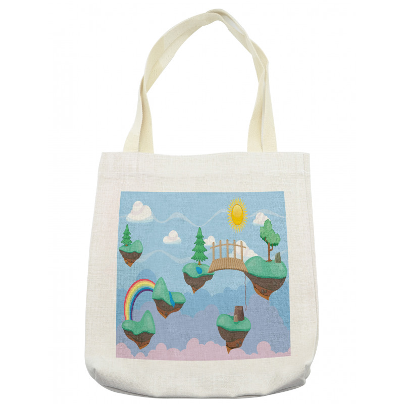 Flying Islands Game Platform Tote Bag