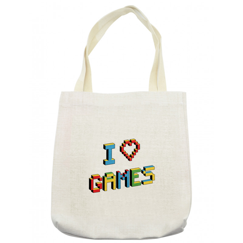 Love Video Games Pixel Art Tote Bag