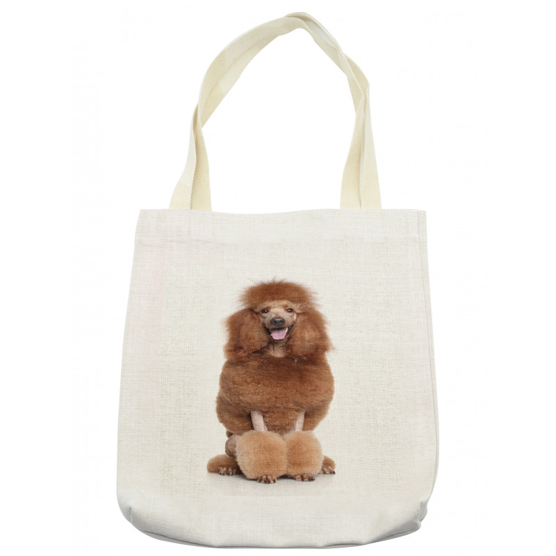 Funny Dog Sitting Tongue Tote Bag