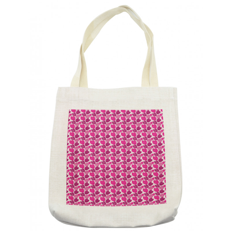 Pink Color Palette Leaves Tote Bag