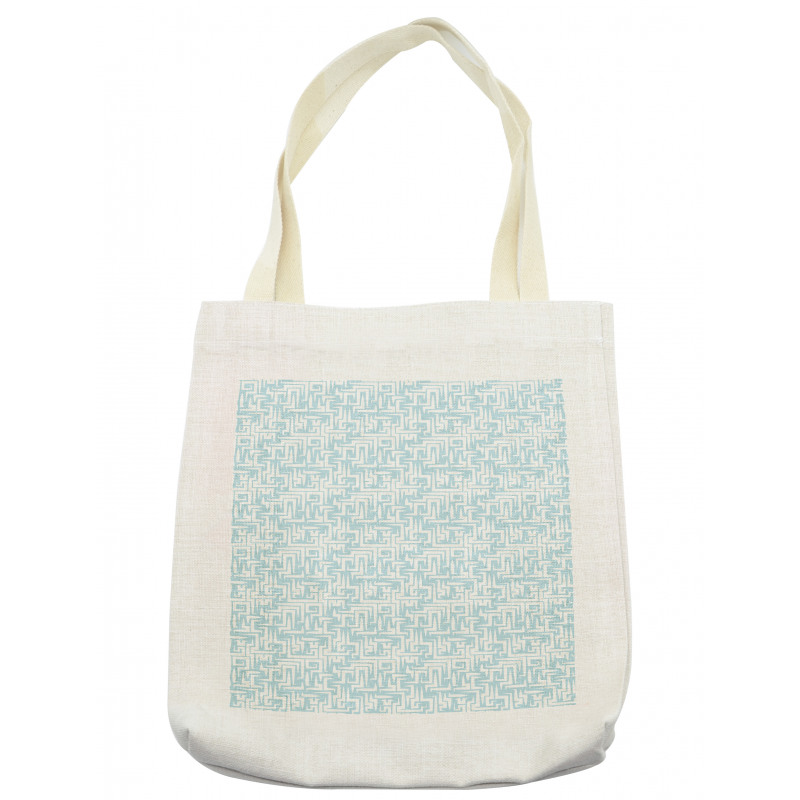 Abstract Maze Style Motif Tote Bag