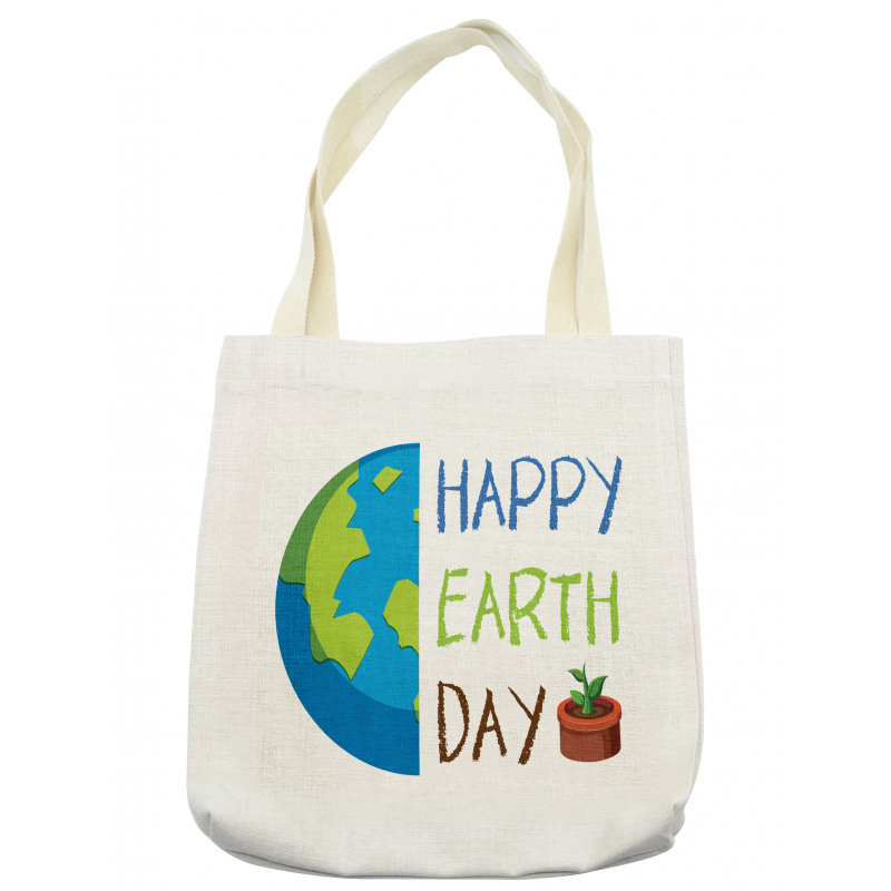 Half Earth and Wording Tote Bag