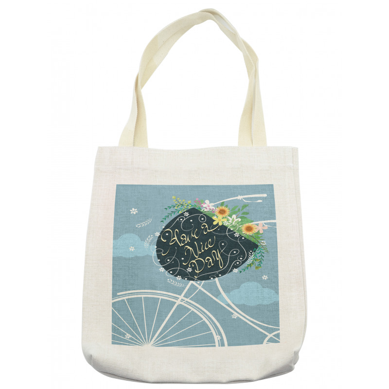 Have a Nice Day Bike Basket Tote Bag