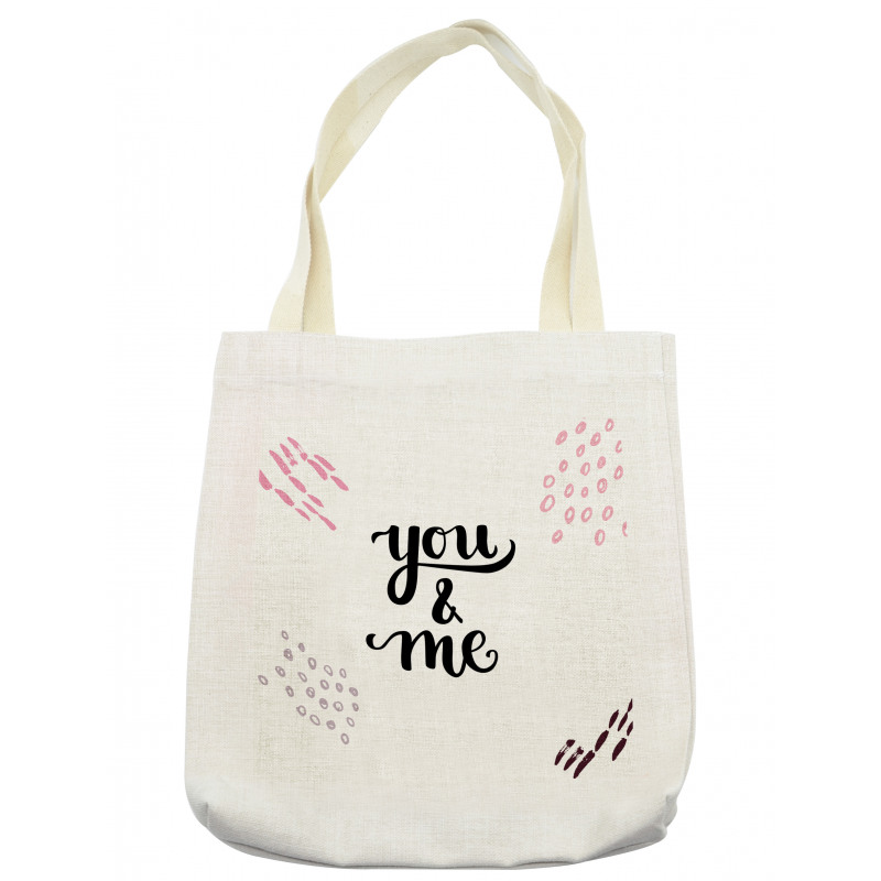 You and Me Lettering Tote Bag