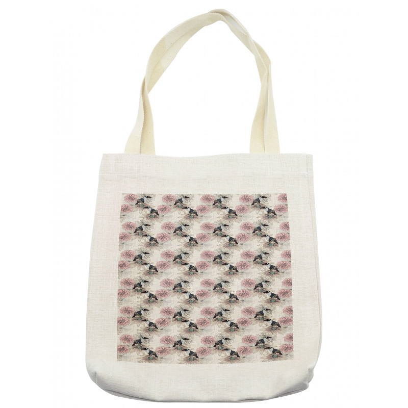 Vintage Toucan and Flowers Tote Bag