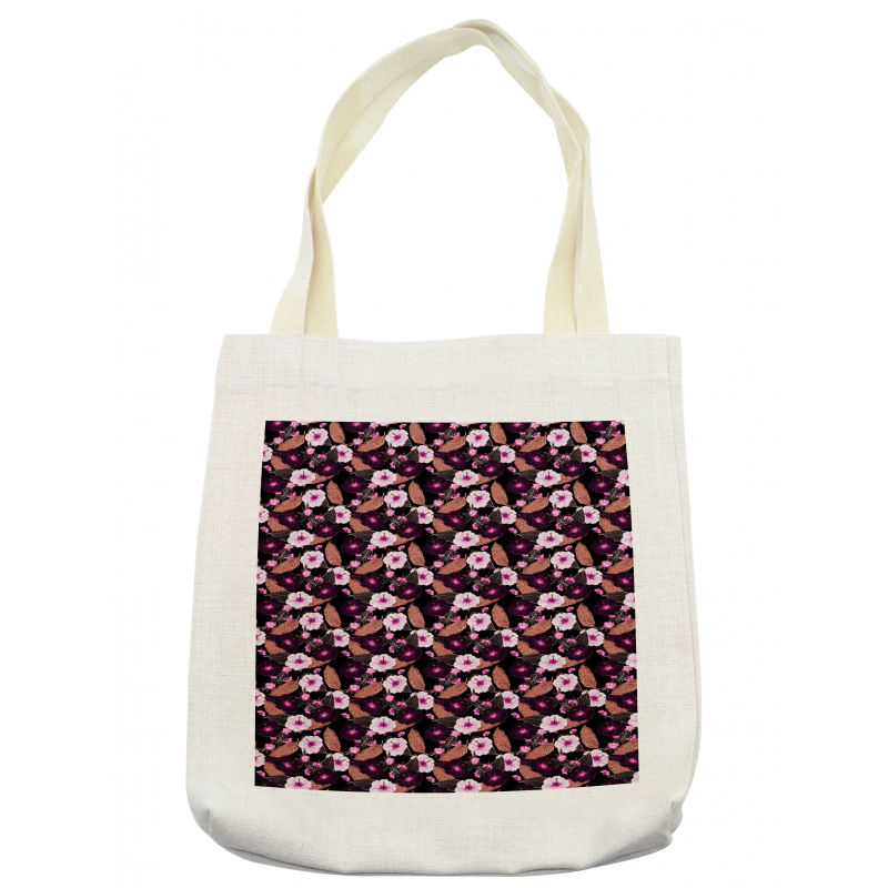 Vintage Exotic Flowers Tote Bag