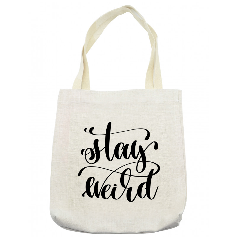 Monochrome Cursive Words Tote Bag