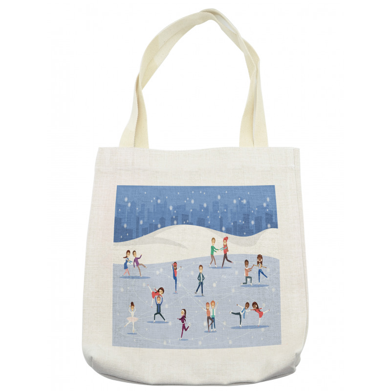 People on the Ice Rink Tote Bag