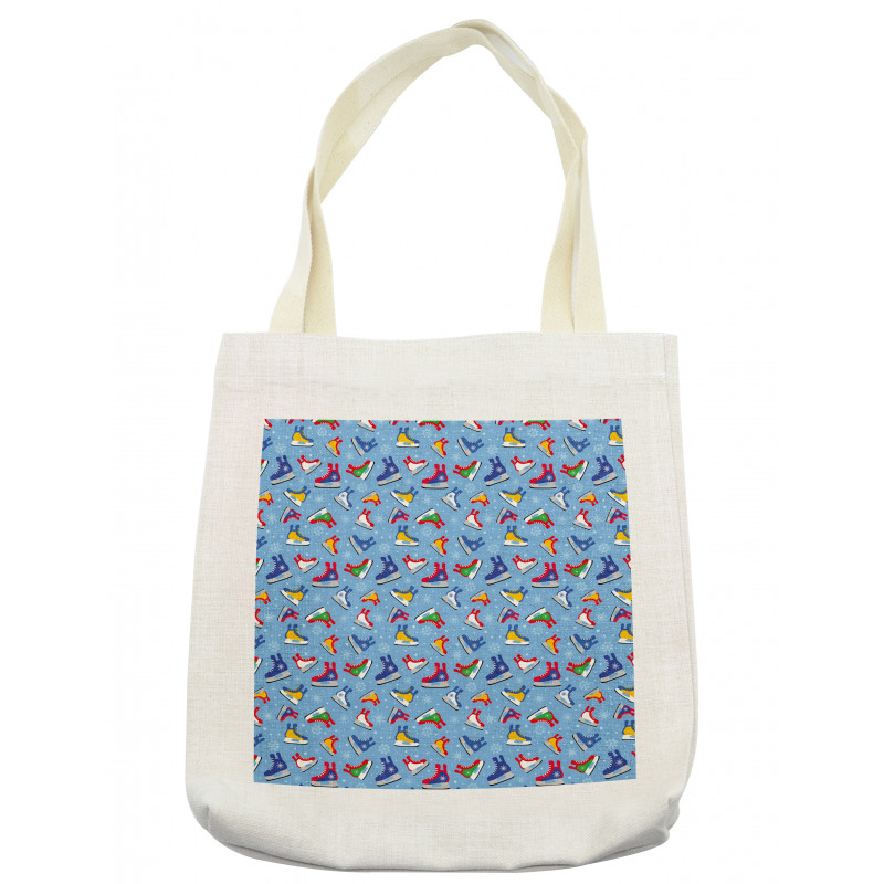 Colorful Winter Footwear Tote Bag