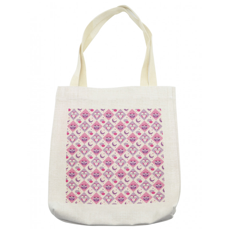 Sleeping Birds Moon Stars Tote Bag