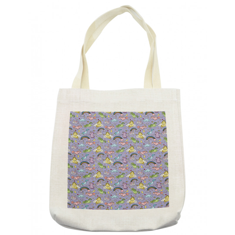 Unicorns Flying in Sky Tote Bag