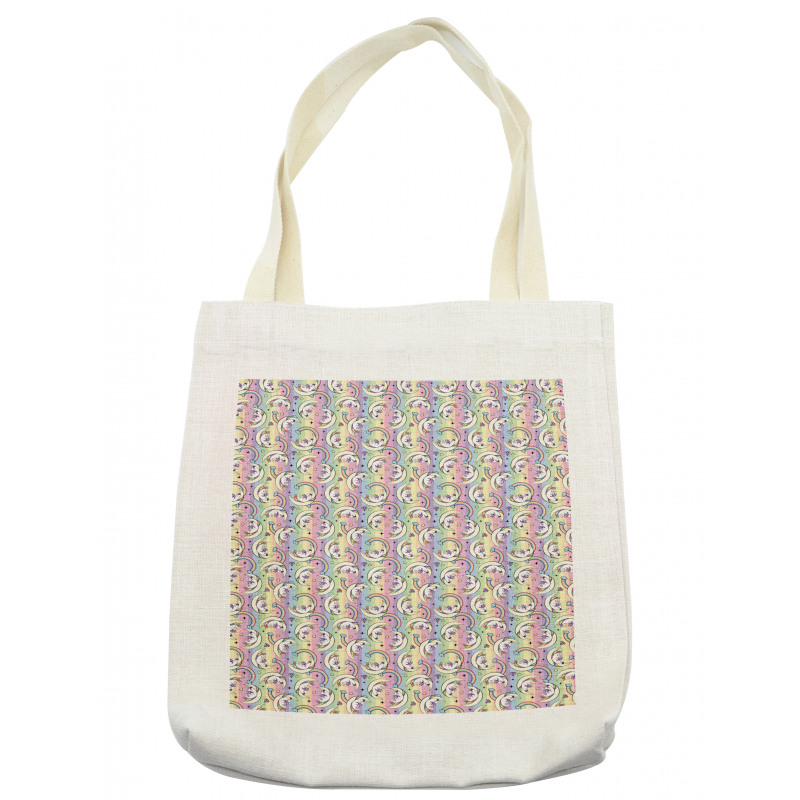 Multicolor Bookworm Unicorn Tote Bag