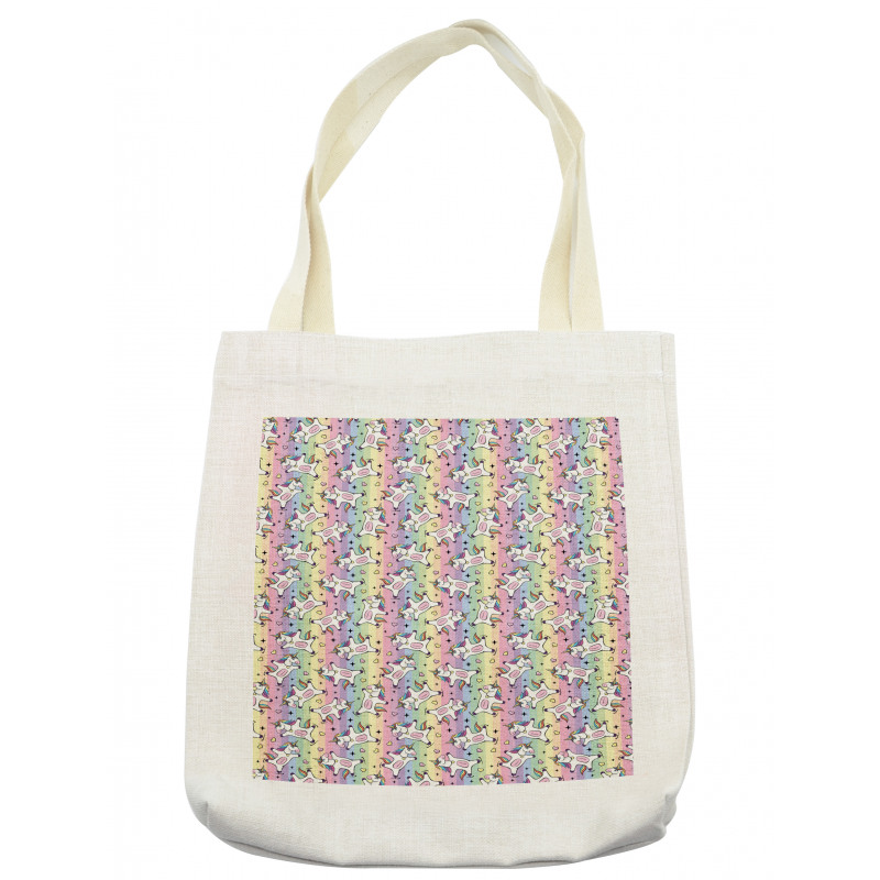 Unicorn Ice Skater Tote Bag