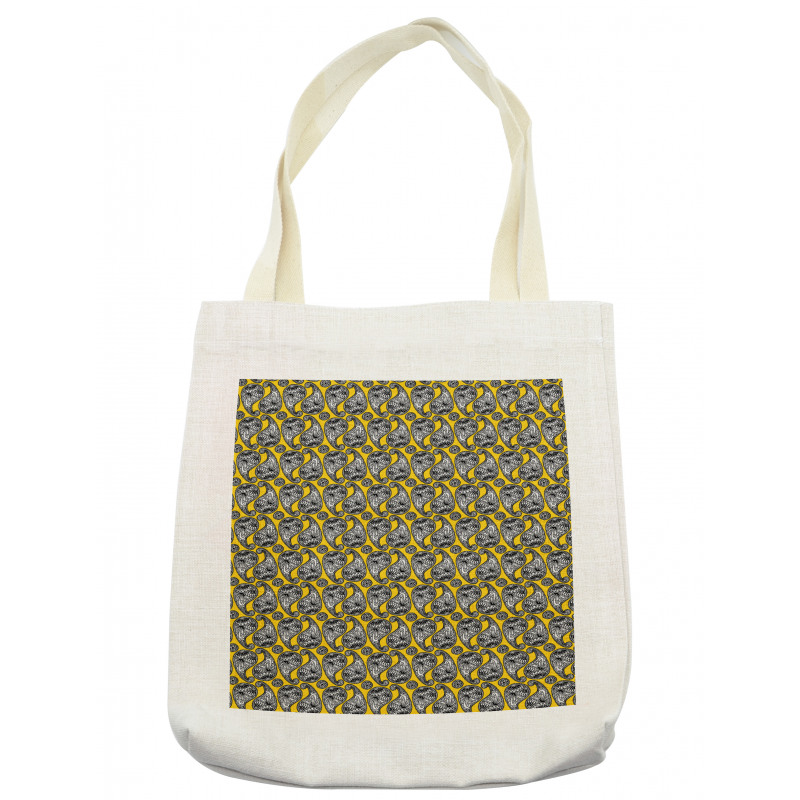 Modernized Oriental Motif Tote Bag