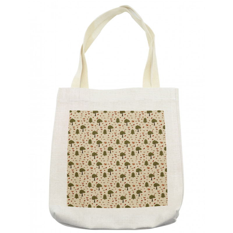 Woodland Animals in Nature Tote Bag