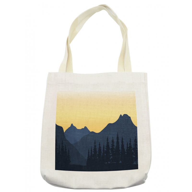 Mountainous Landscape Scene Tote Bag