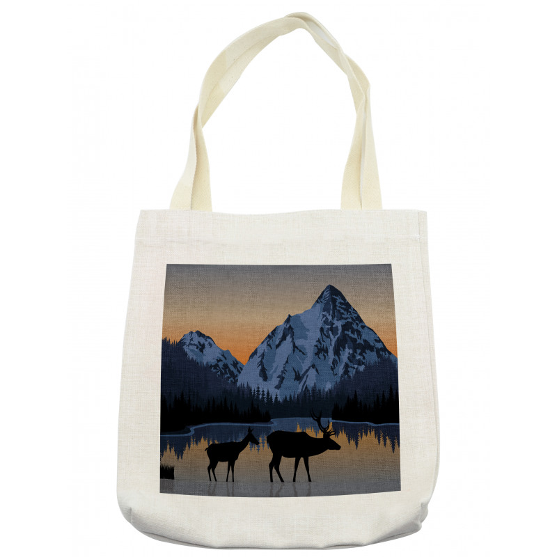 Mountain Deer by the Lake Tote Bag