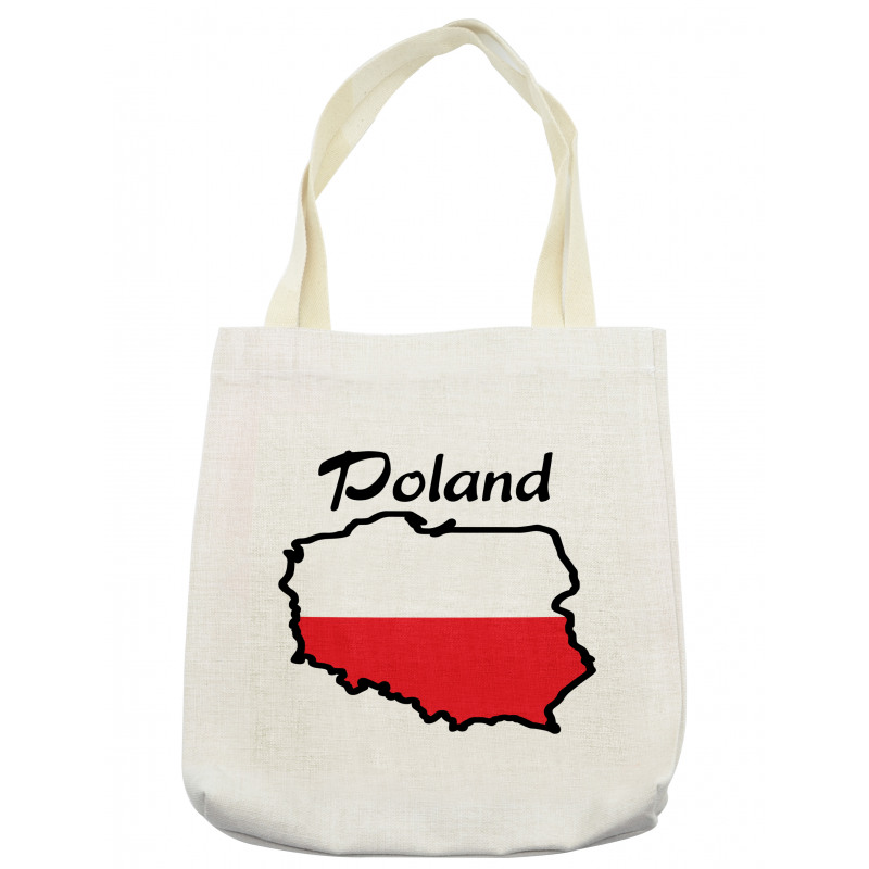 Map and Flag Illustration Tote Bag