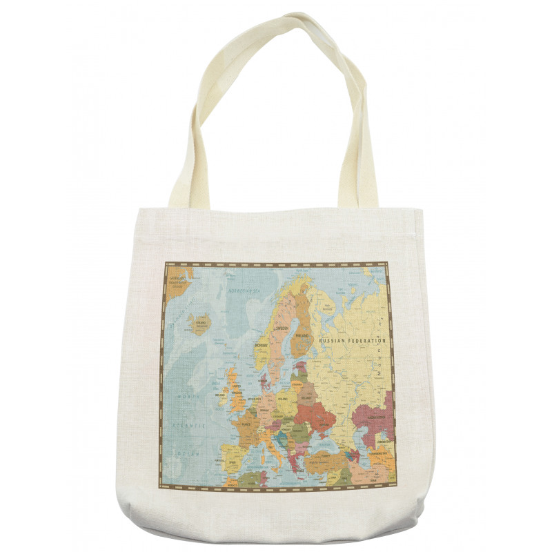 Scandinavian Region Mapping Tote Bag