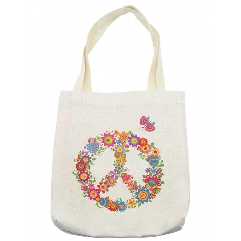 Peace Equality Flower Tote Bag