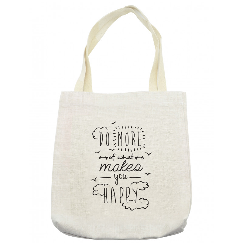 Positive Attitude Phrase Tote Bag