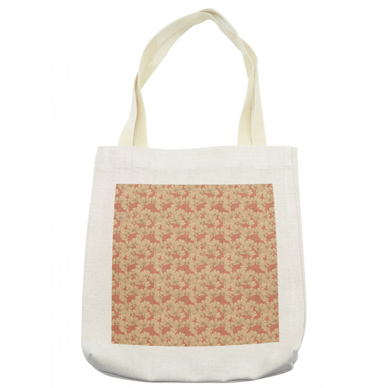 Simplistic Nostalgic Flowers Tote Bag