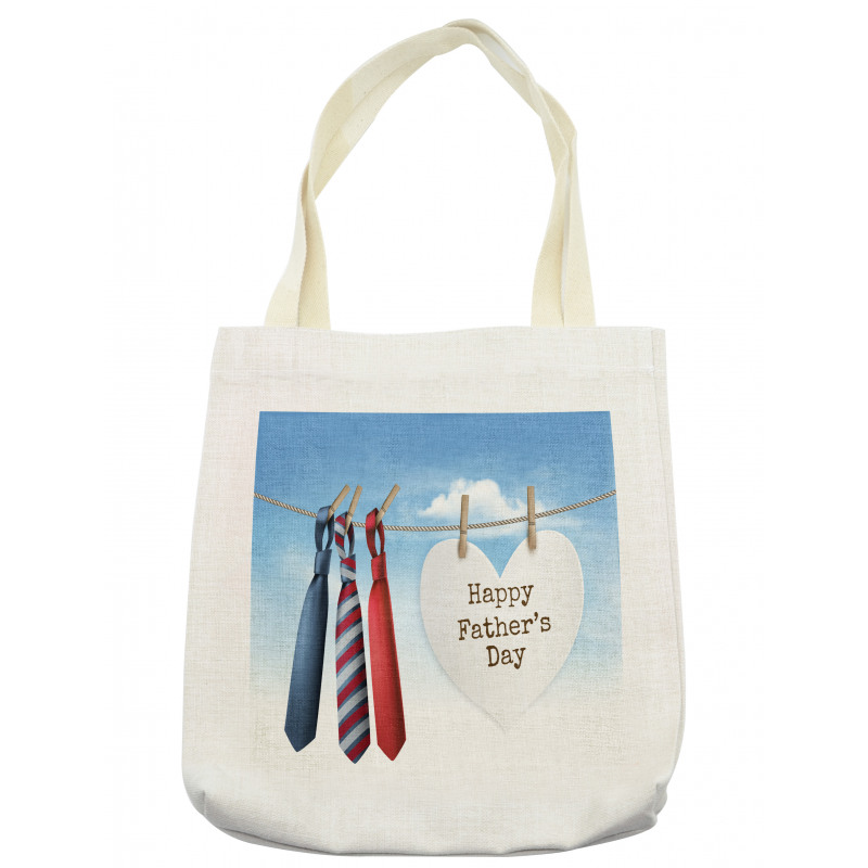 Ties Hanging on Rope Tote Bag