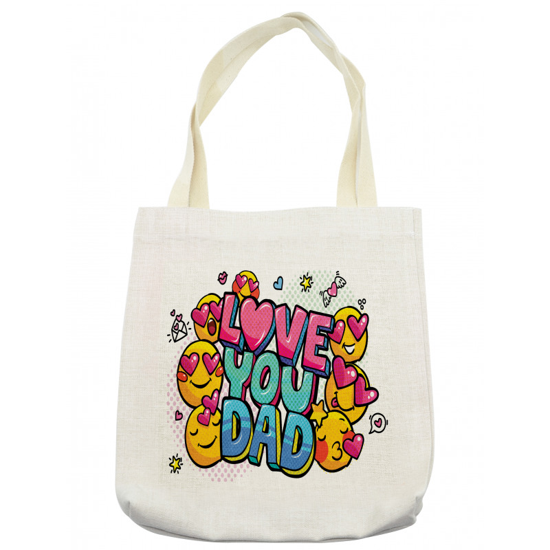 Emoji Smileys Love Dad Tote Bag