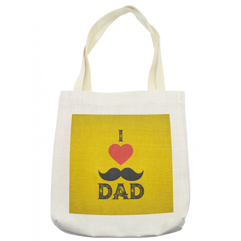 Grunge Heart Mustache Tote Bag