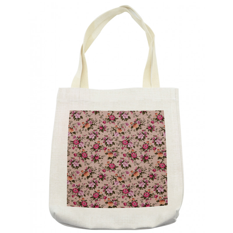 Floral Pattern with Rose Tote Bag