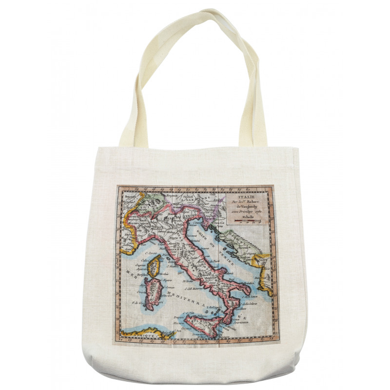 Old Italy Map Tote Bag