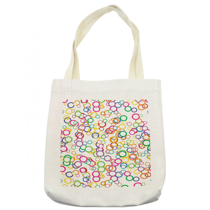 Colored Geometric Circle Tote Bag