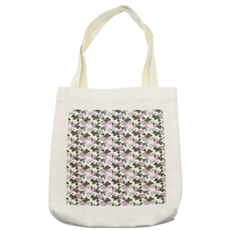 Violet Tones Flowers Blossom Tote Bag