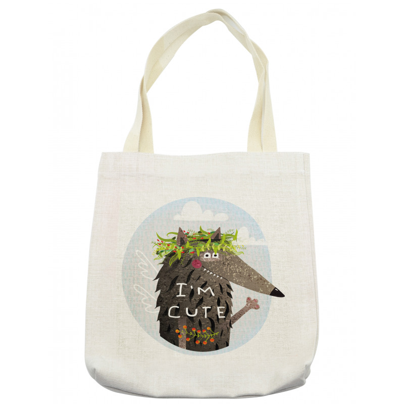 Funny Animal with Berries Tote Bag